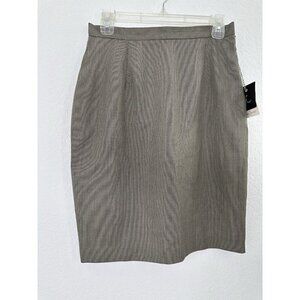 Vtg Laura Leigh LTD Pencil Skirt Women's 8 100% Wool Twill Multicolor Career Y2K
